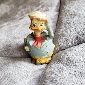 Vintage Eggbert & Friends Saluting Duck Figurine 3"